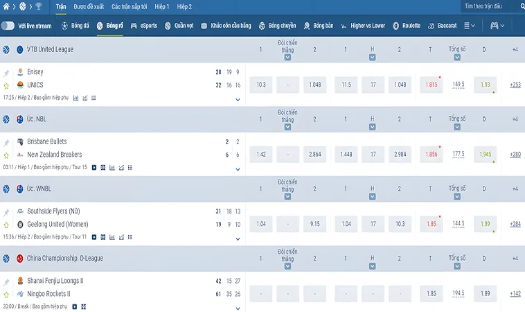 Cá Cược Bóng Rổ Tại 1xBET: Cách Chọn Kèo Chính Xác Nhất 2 Chọn Giải Đấu Bóng Rổ